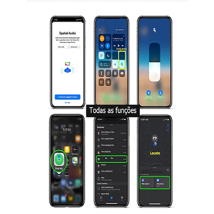 Fone de Ouvido Sem Fio Airpods PRO3 5 6 Estéreo Com Cancelamento De Ruído Bluetooth Pop-Up para iOS E Android